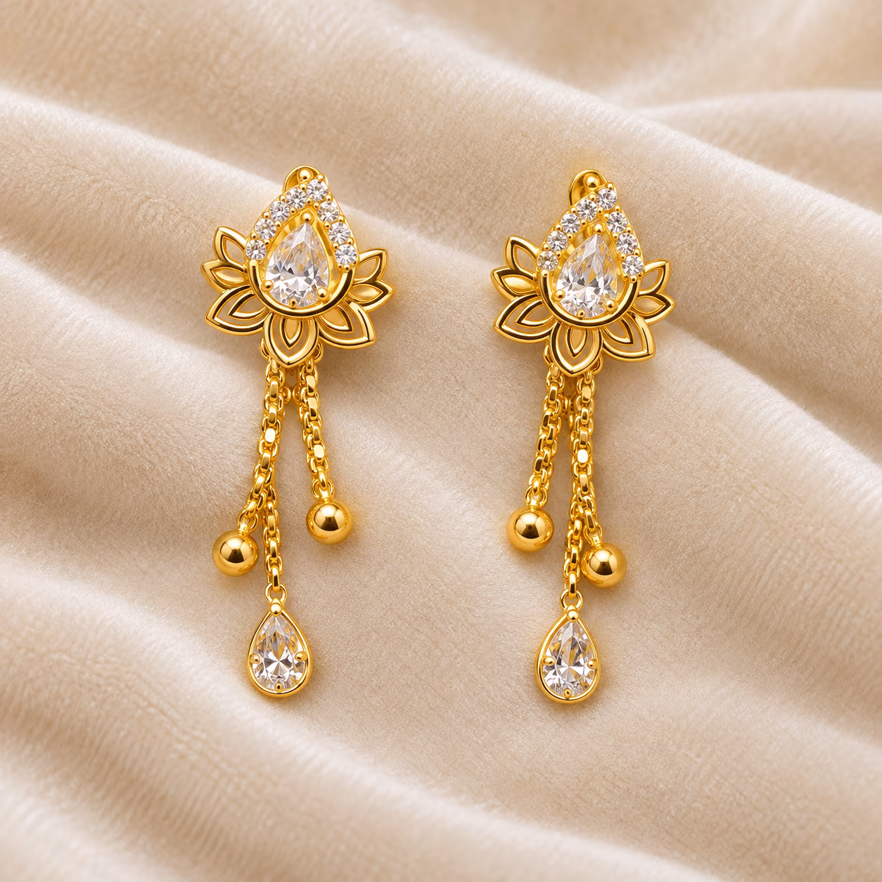 Teardrop Gold Earrings