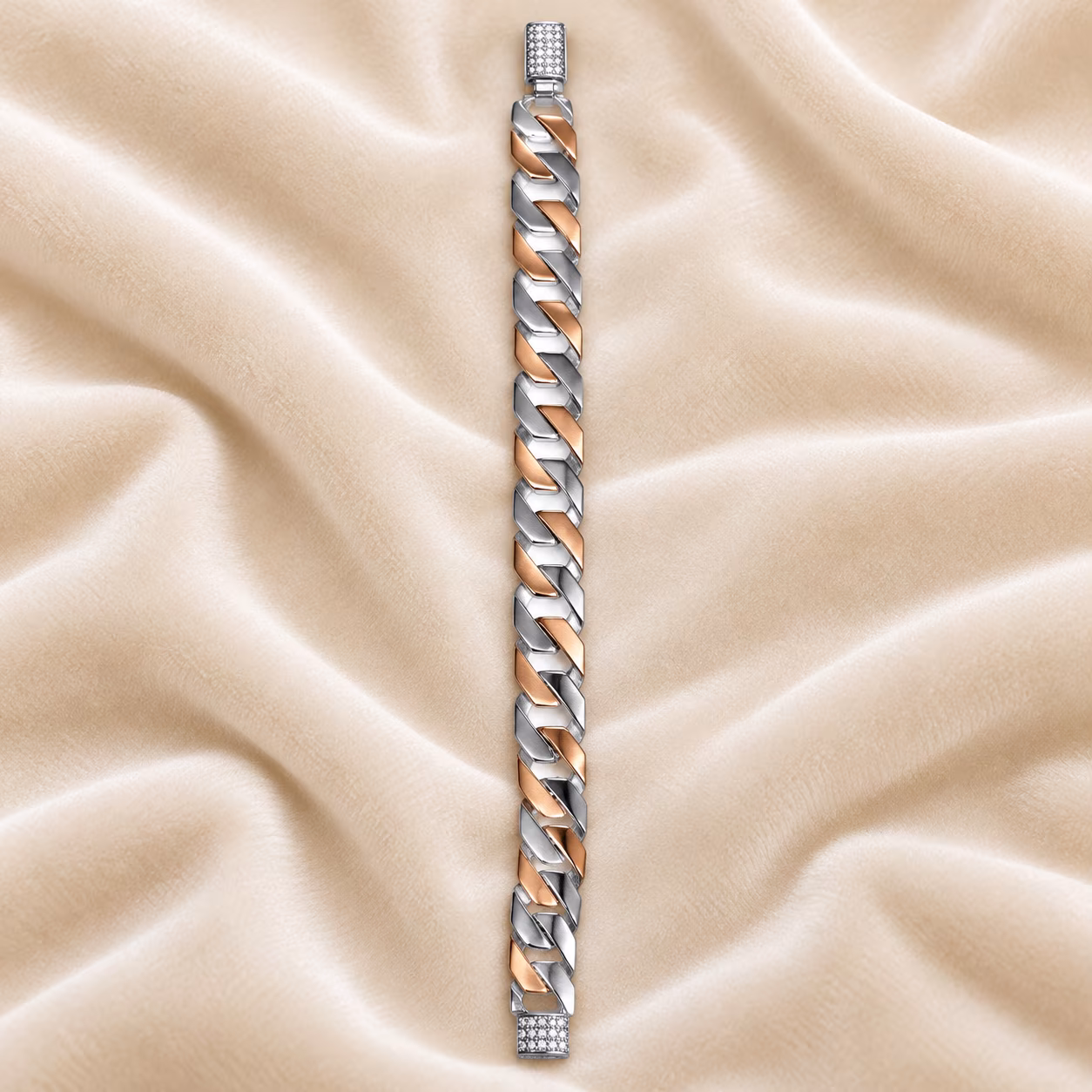 Two-Tone Cuban Link Bracelet