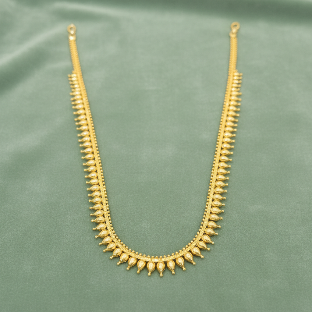22K Yellow Gold Traditional Mullamottu Mala
